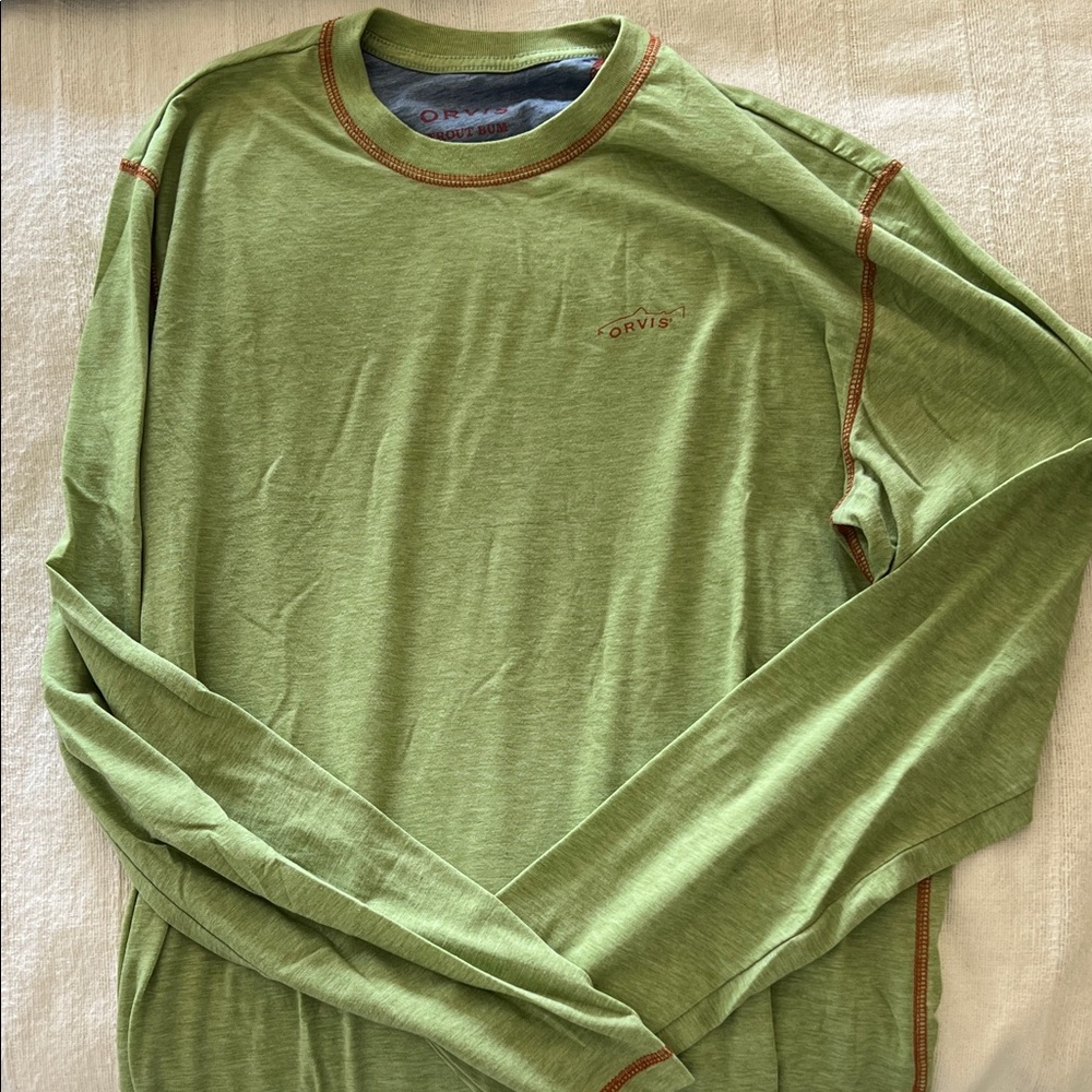 Orvis Men's Olive Long Sleeve Tee